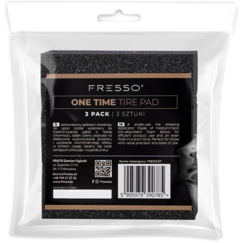 FRESSO ONE TIME TIRE PAD 3-PACK aplikatory do dressingu